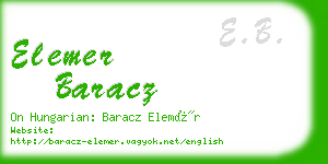 elemer baracz business card